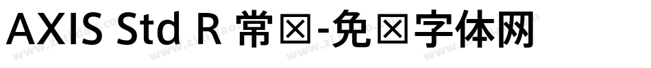 AXIS Std R 常规字体转换